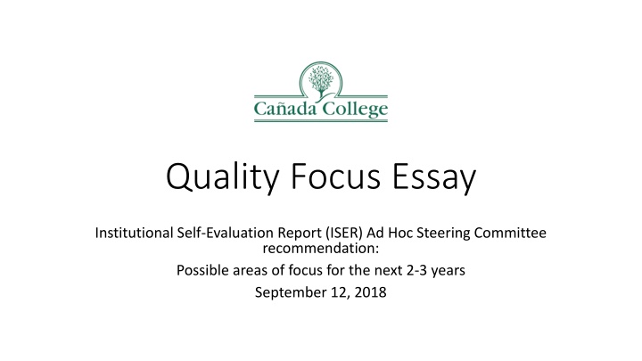 quality focus essay