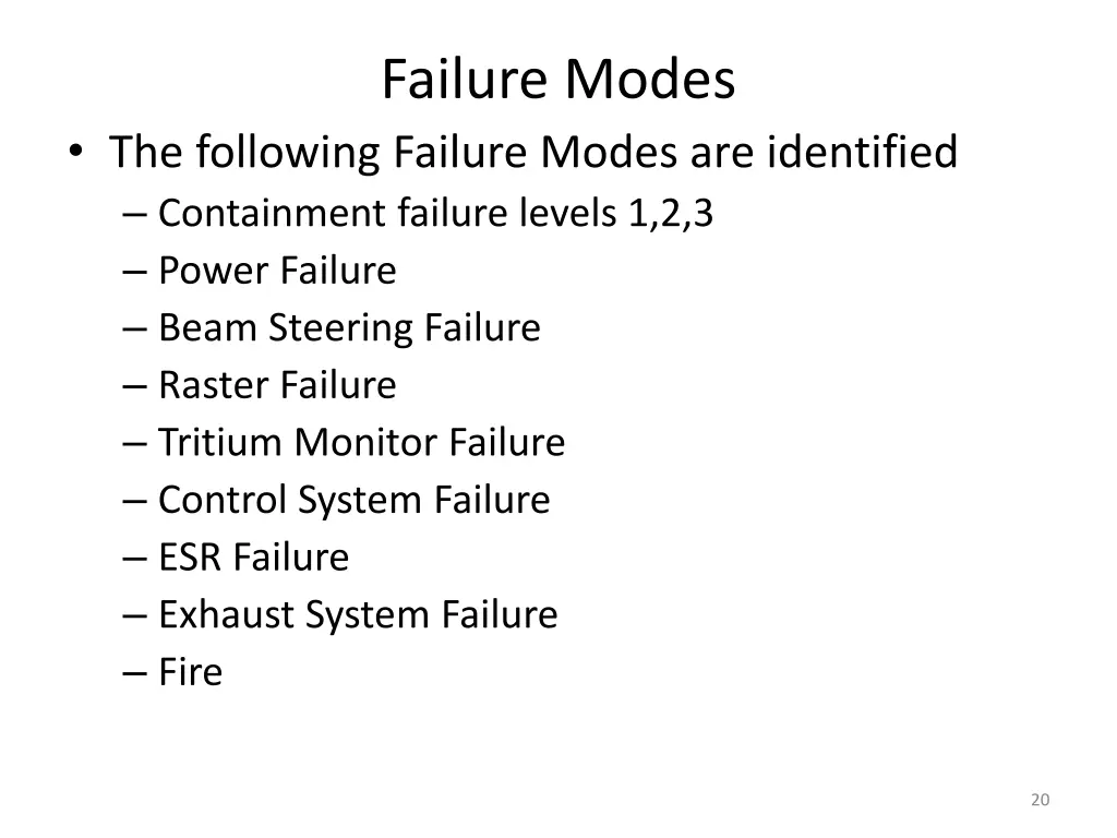 failure modes