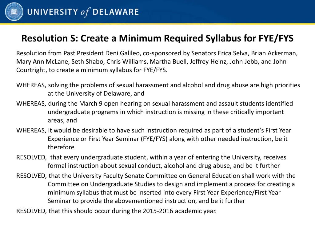 resolution s create a minimum required syllabus