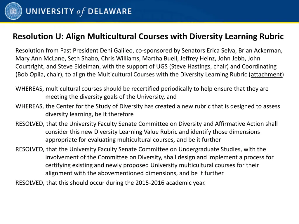 resolution u align multicultural courses with