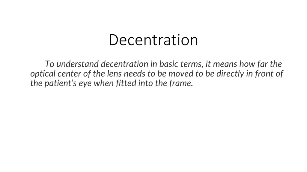 decentration