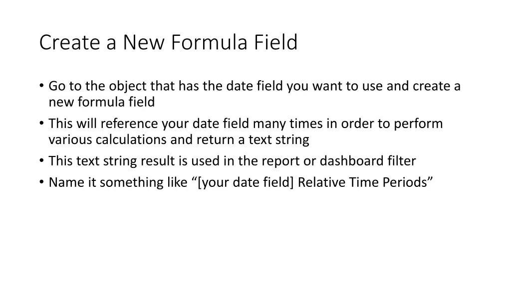 create a new formula field