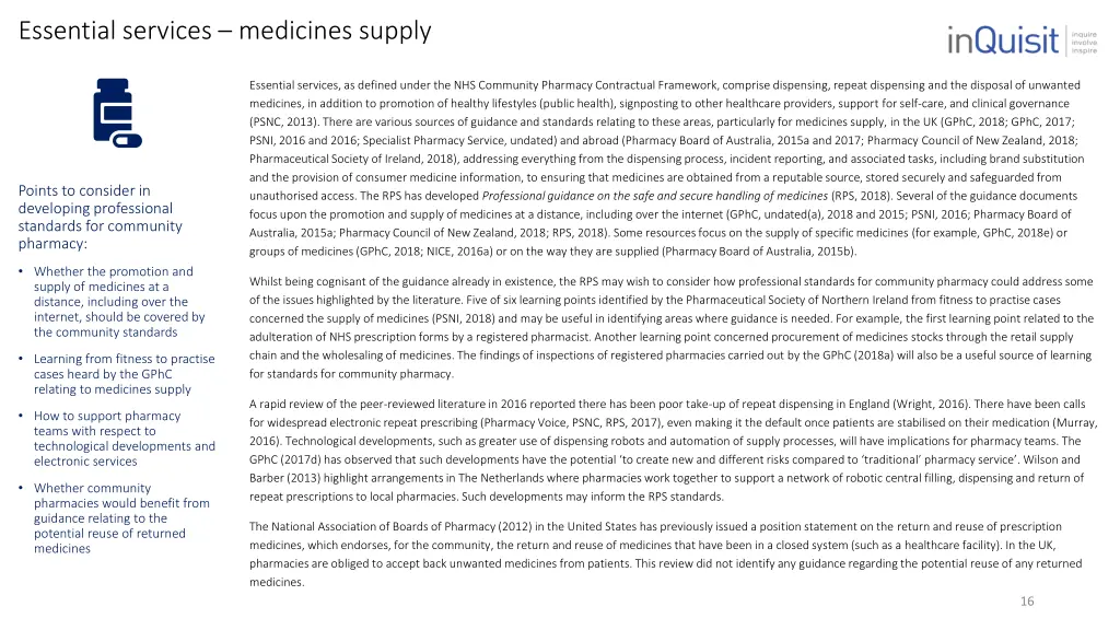 essential services medicines supply