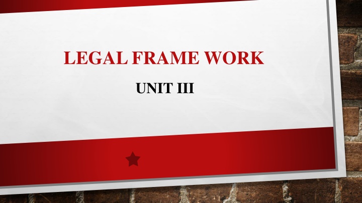 legal frame work