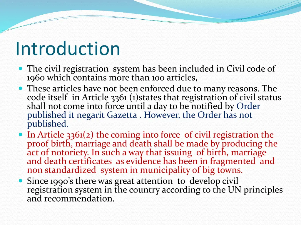 introduction the civil registration system