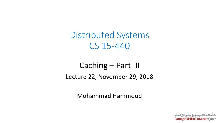 distributed systems cs 15 440