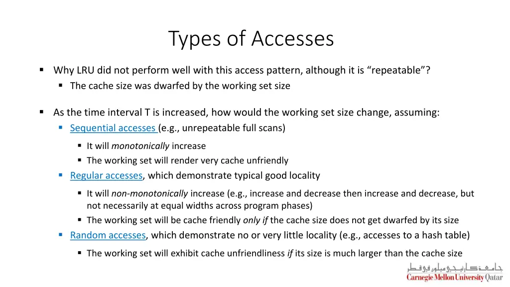 types of accesses