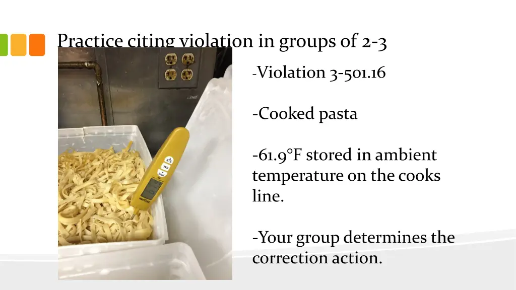 practice citing violation in groups of 2 3