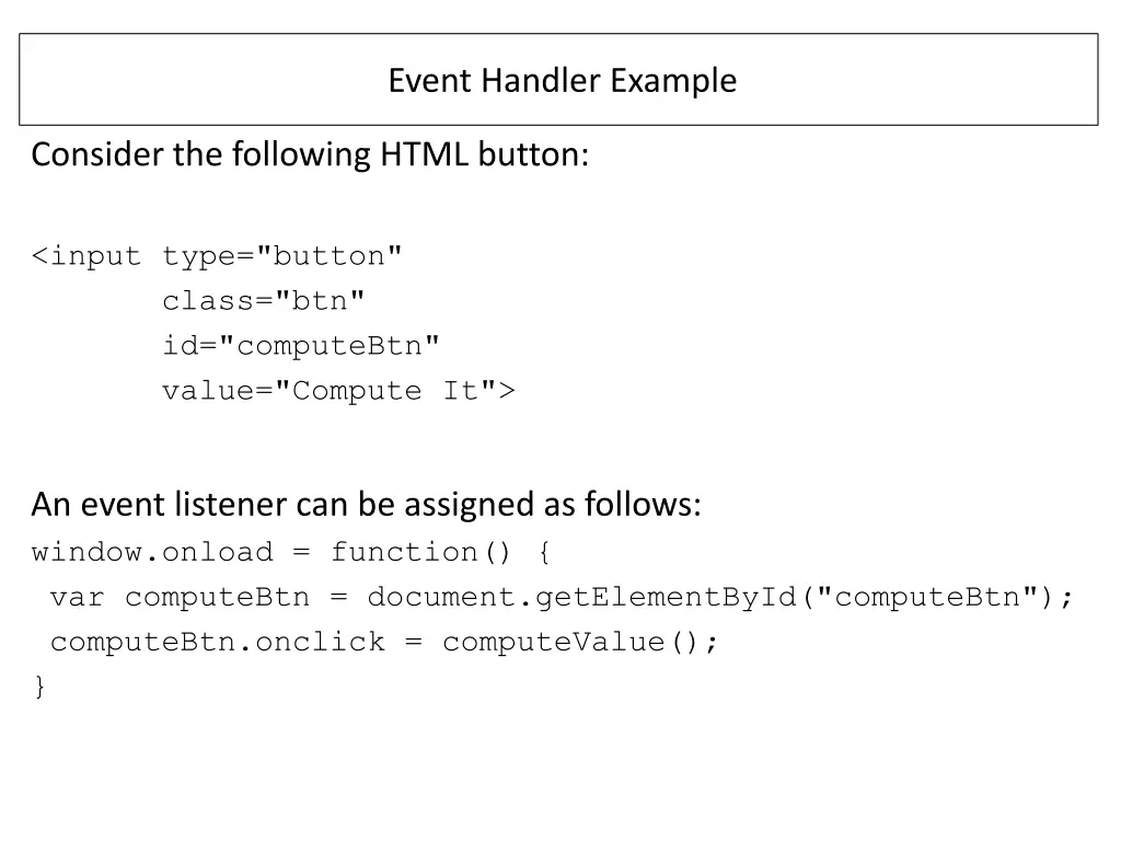 event handler example