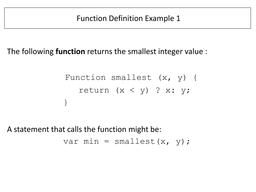 function definition example 1