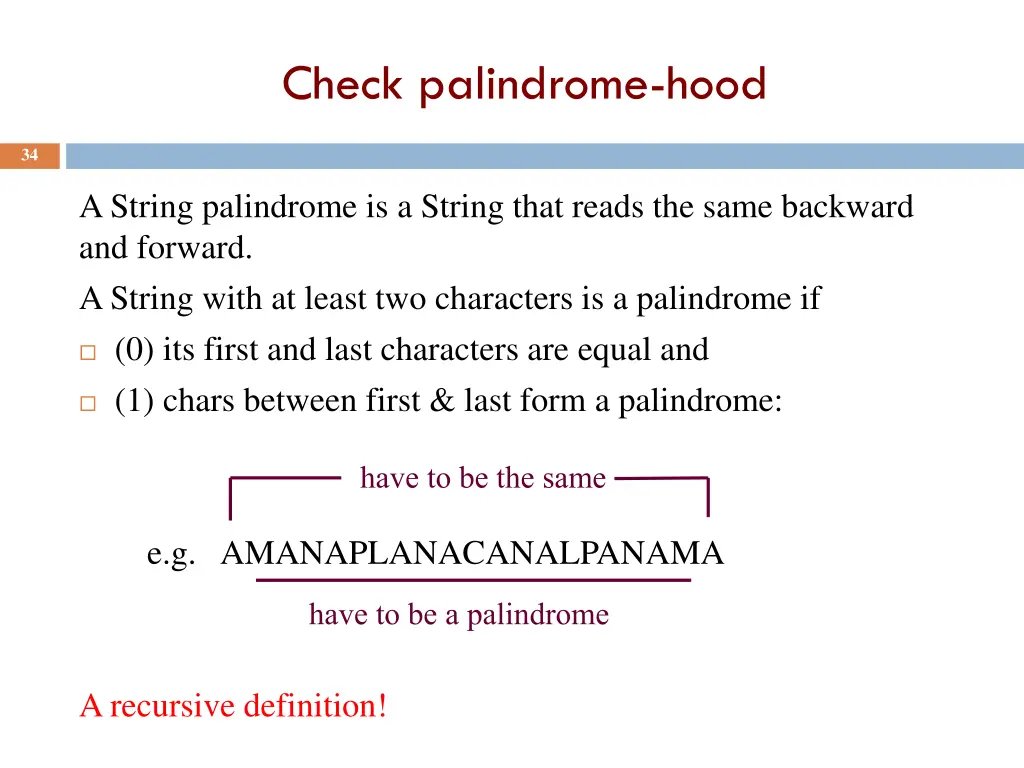 check palindrome hood