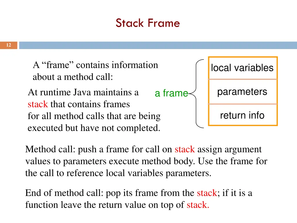 stack frame