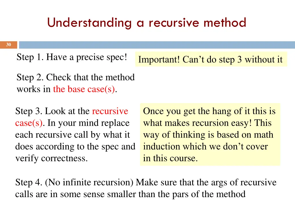 understanding a recursive method 3