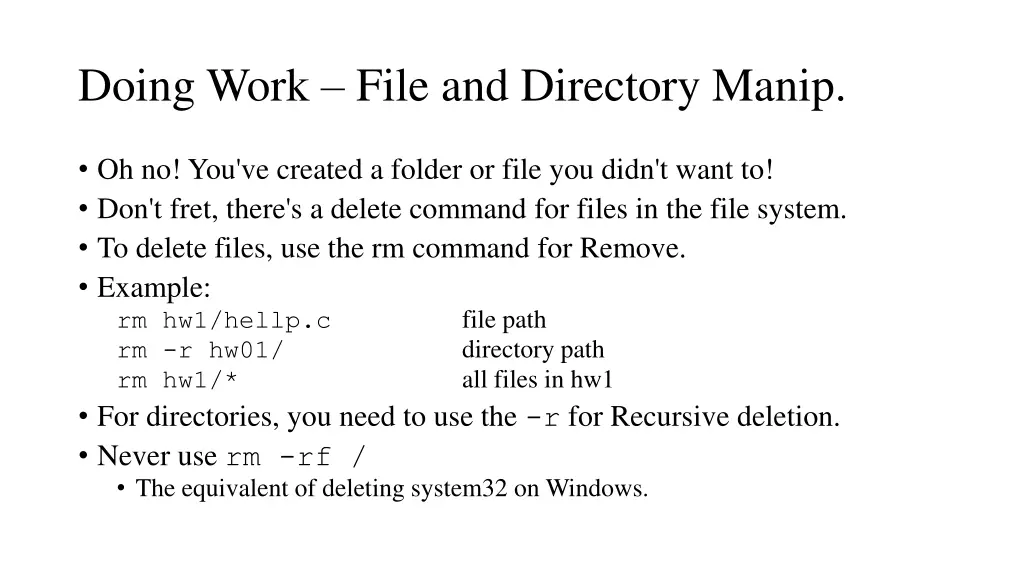 doing work file and directory manip 3