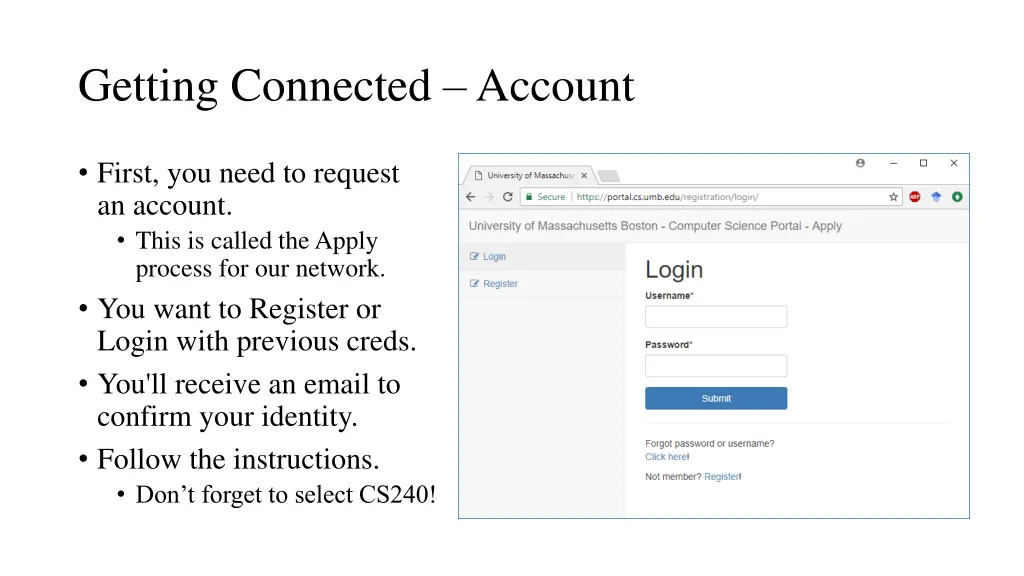 getting connected account