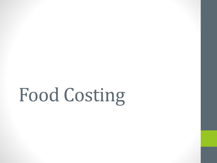 food costing