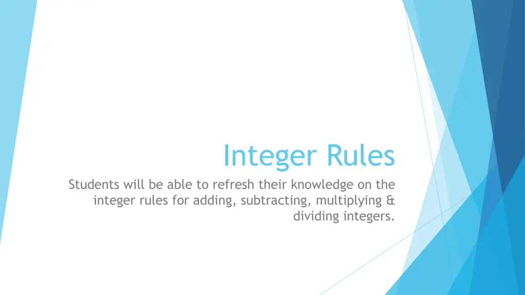 integer rules