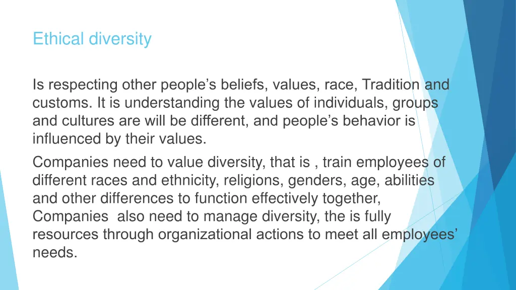 ethical diversity