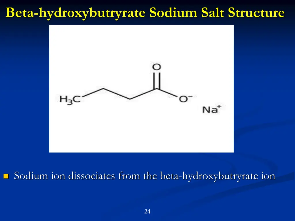 beta hydroxybutryrate sodium salt structure