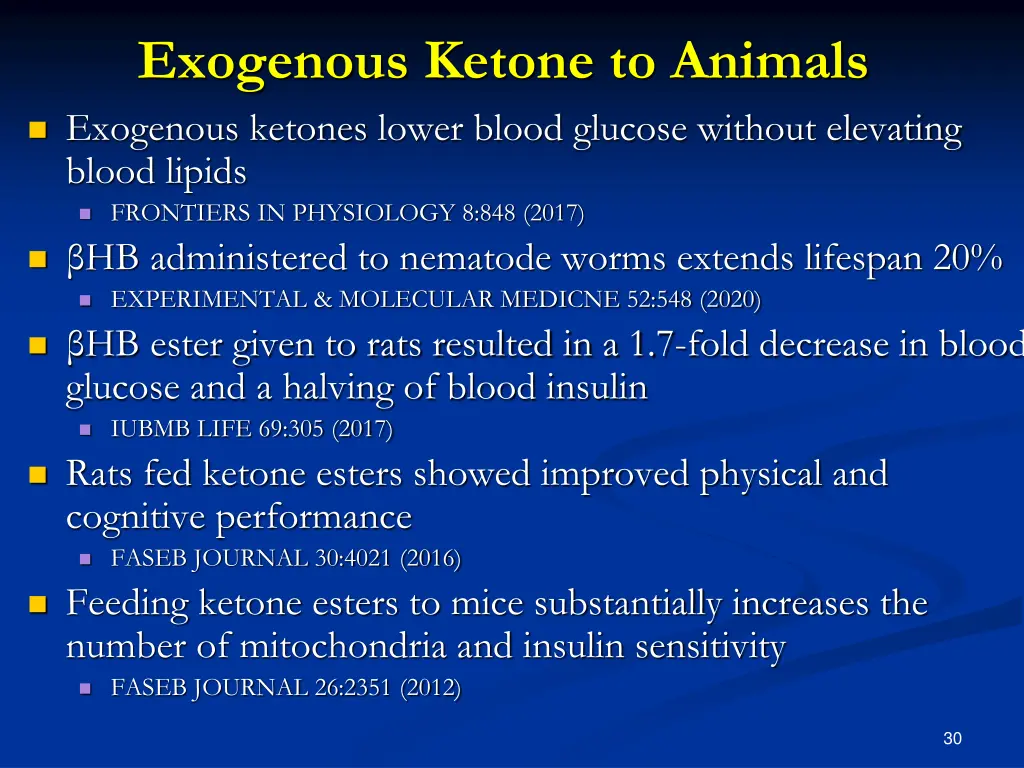 exogenous ketone to animals exogenous ketones