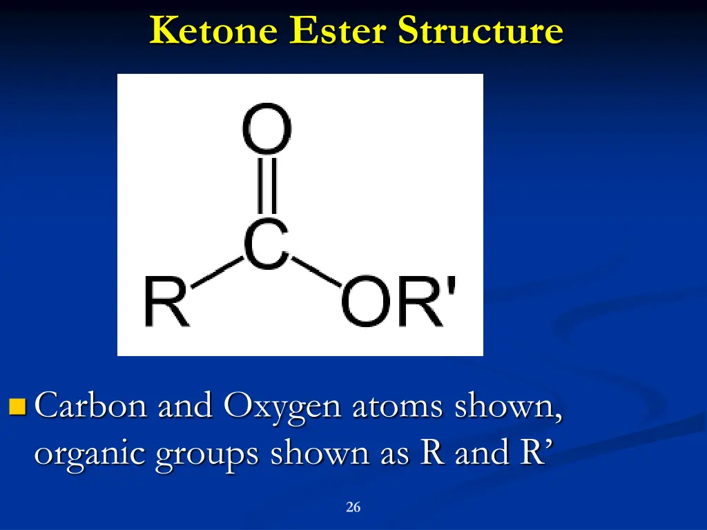 ketone ester structure