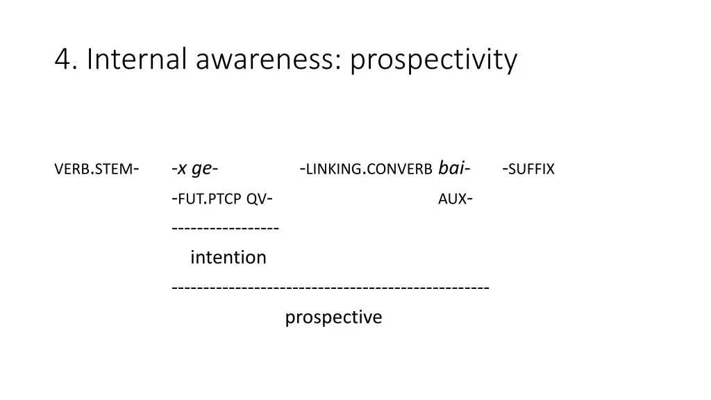 4 internal awareness prospectivity