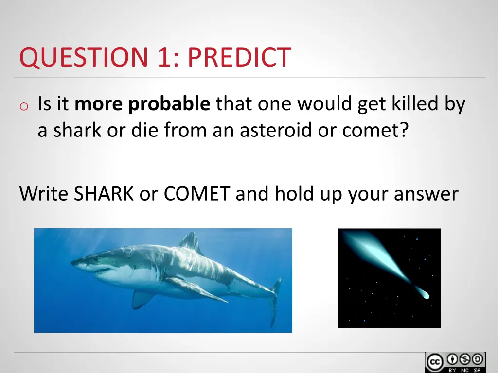 question 1 predict