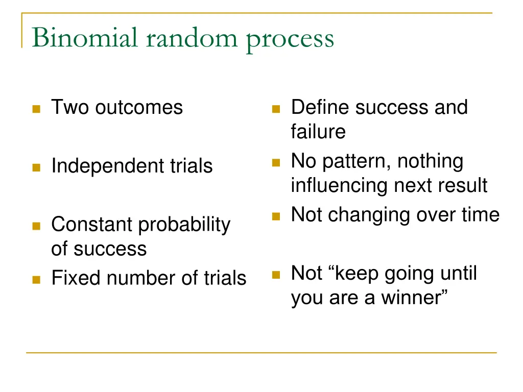 binomial random process