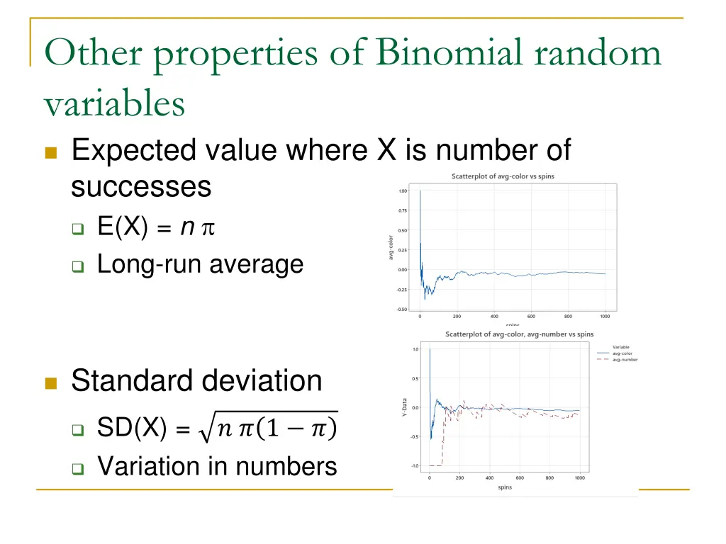 other properties of binomial random variables