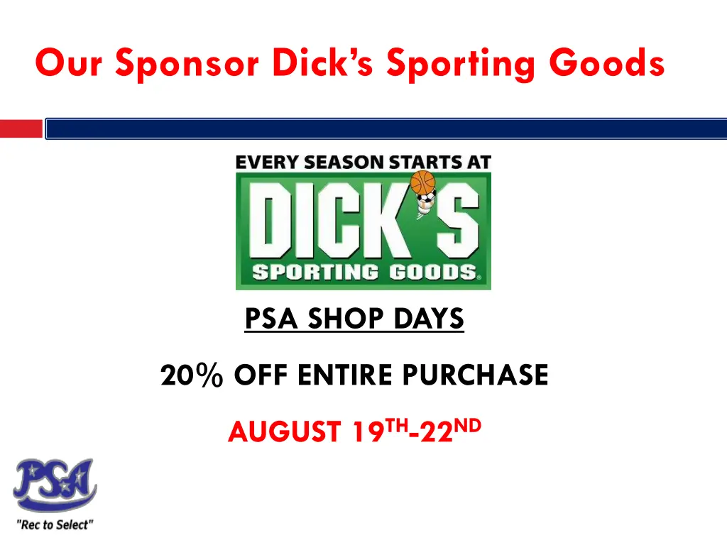 our sponsor dick s sporting goods