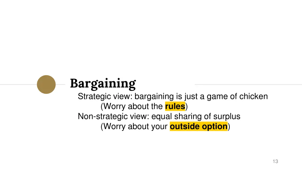 bargaining strategic view bargaining is just