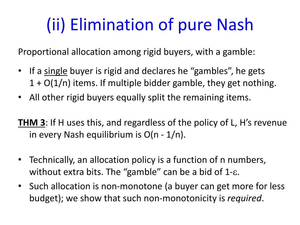 ii elimination of pure nash