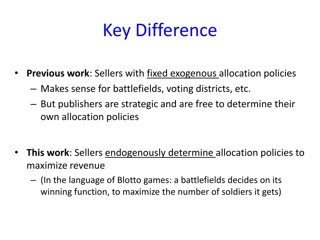 key difference