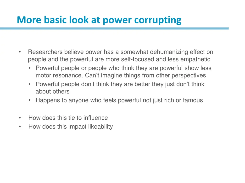 more basic look at power corrupting