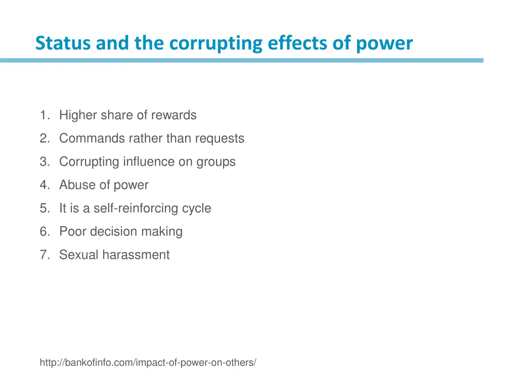 status and the corrupting effects of power