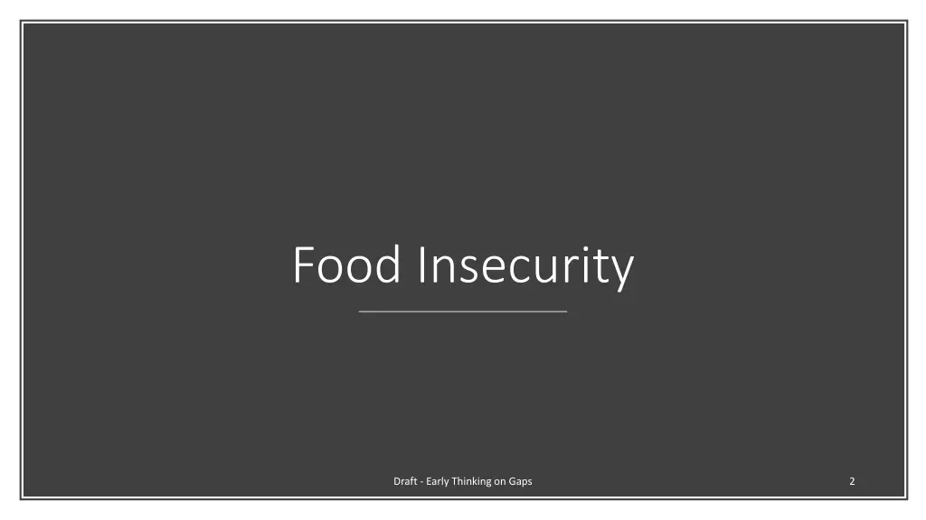 food insecurity