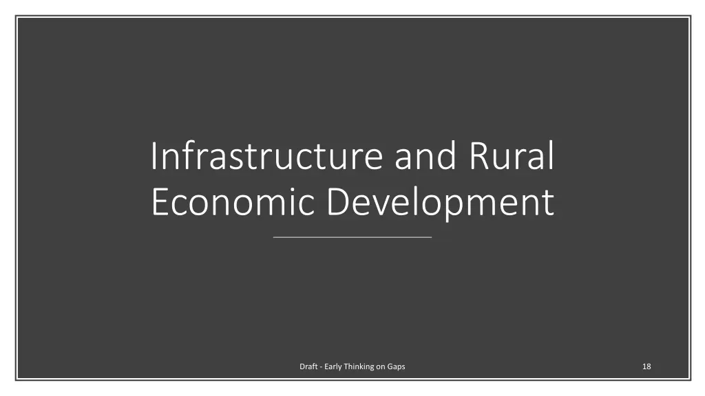 infrastructure and rural economic development