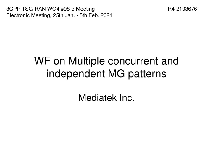 3gpp tsg ran wg4 98 e meeting electronic meeting