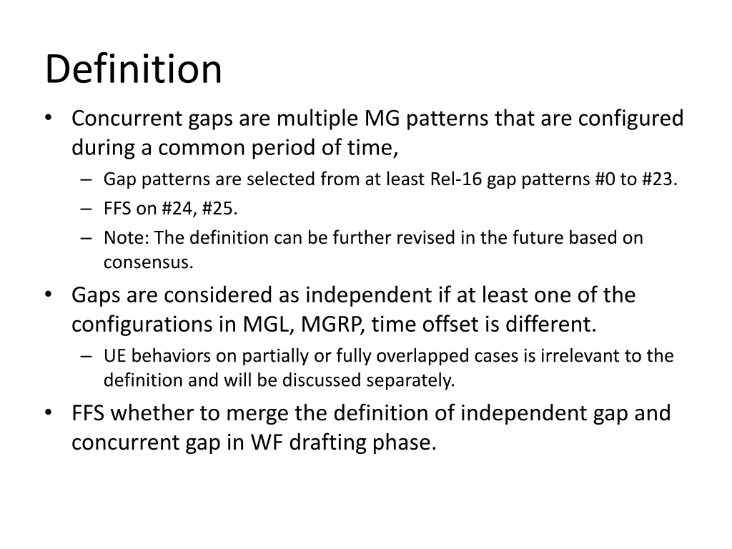 definition concurrent gaps are multiple