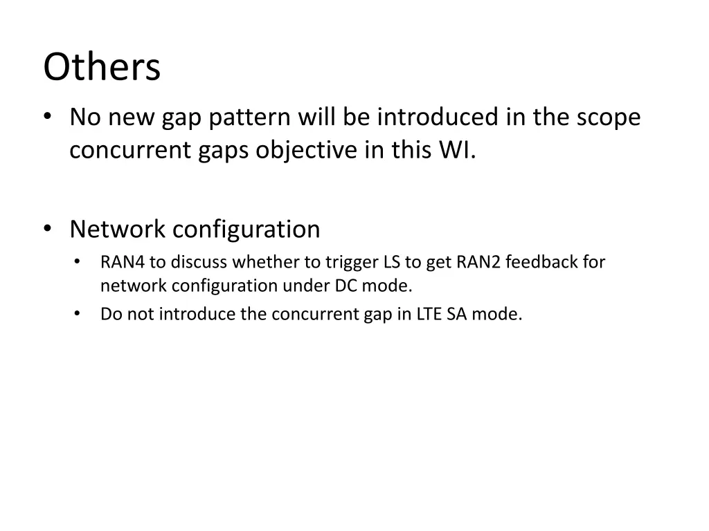 others no new gap pattern will be introduced