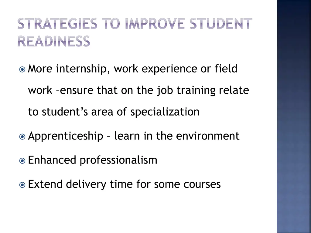 strategies to improve student readiness 1