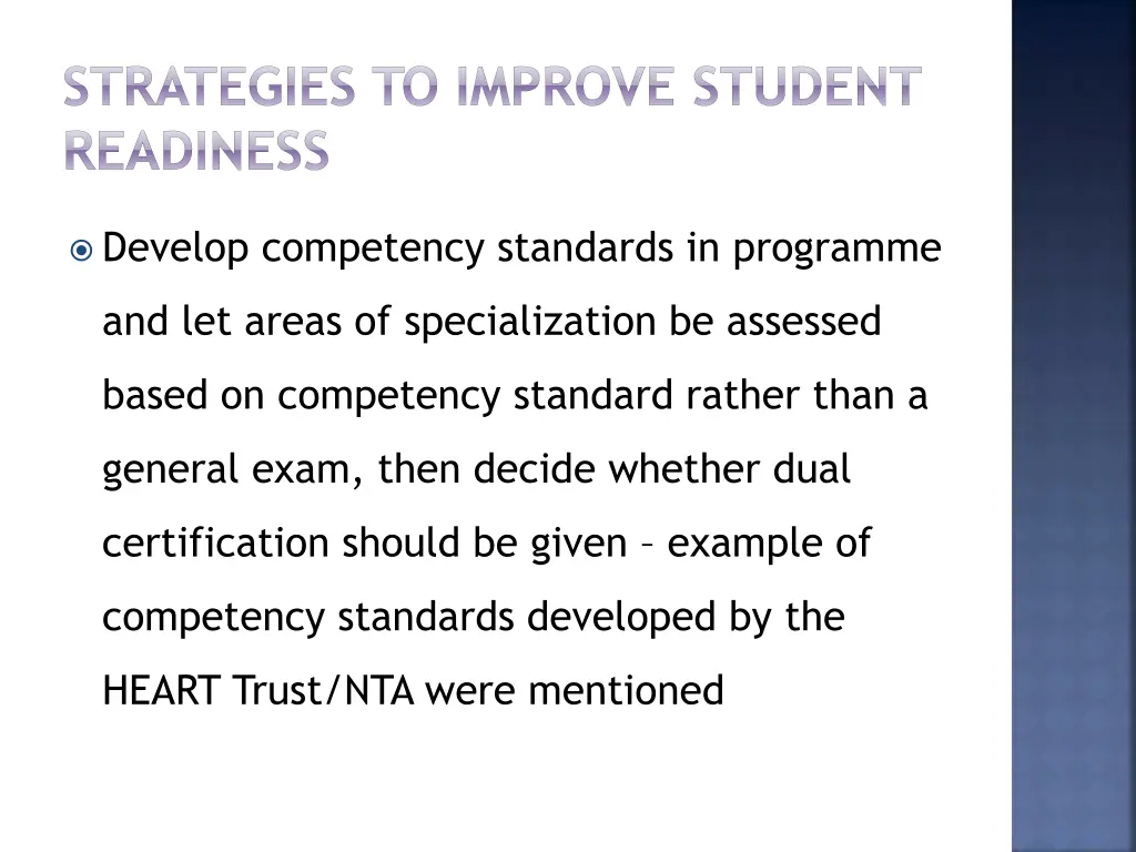 strategies to improve student readiness 2