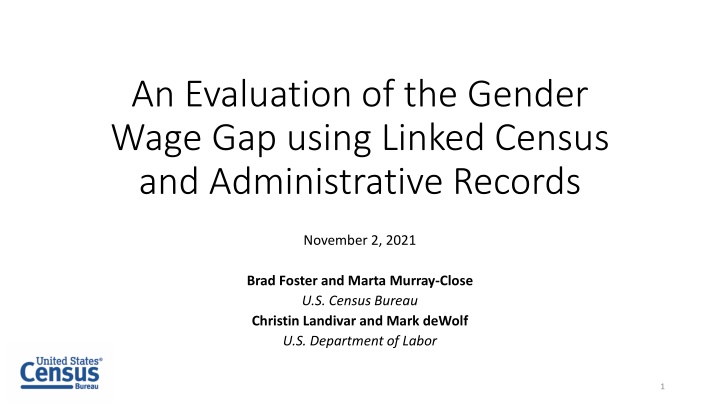 an evaluation of the gender wage gap using linked