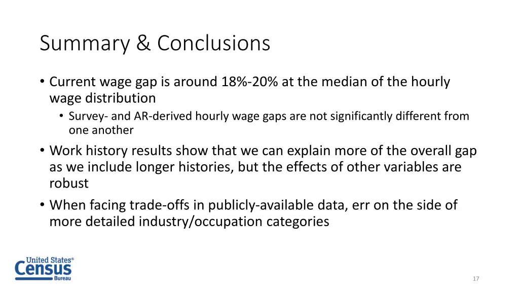 summary conclusions