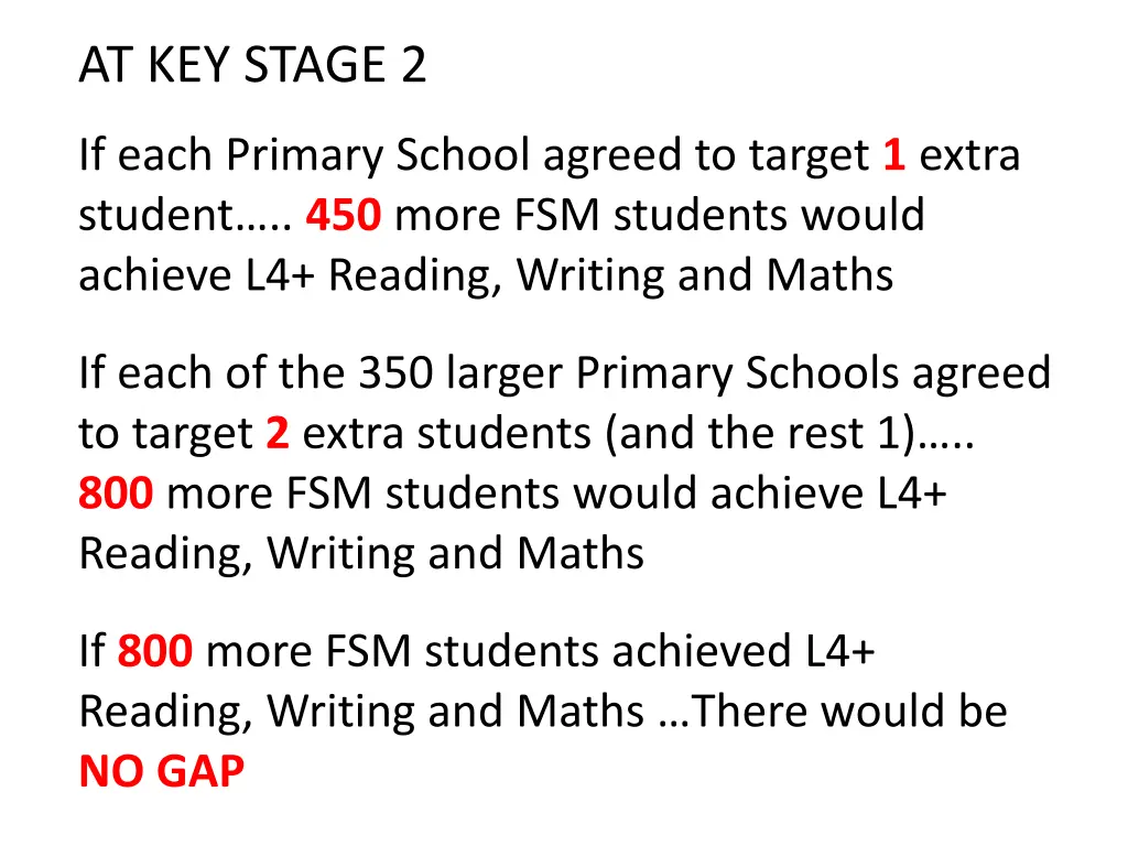 at key stage 2 1