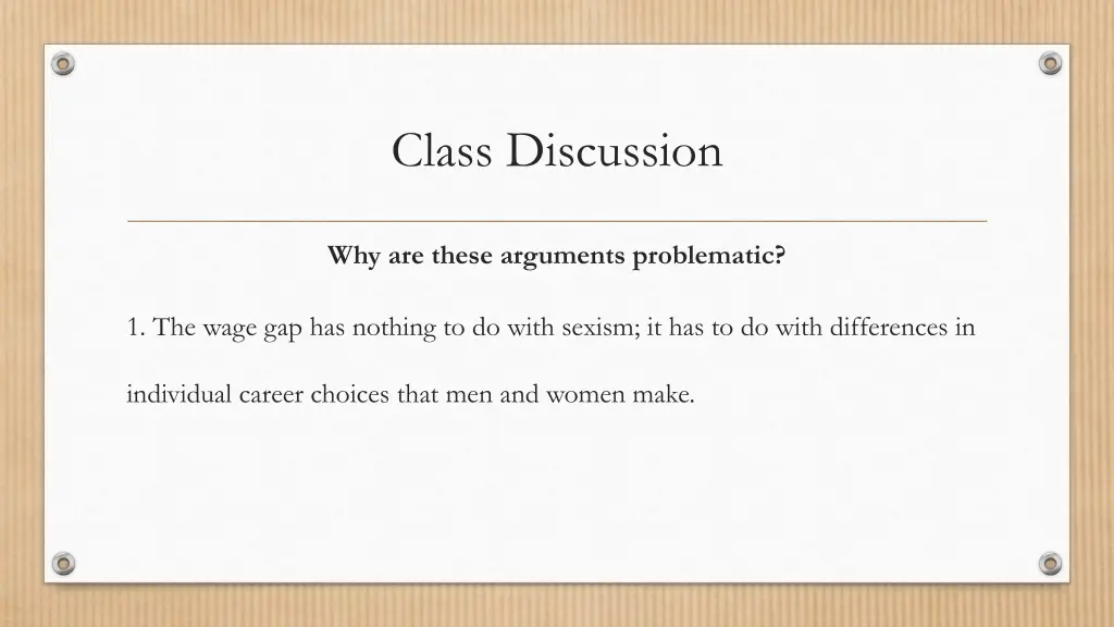 class discussion