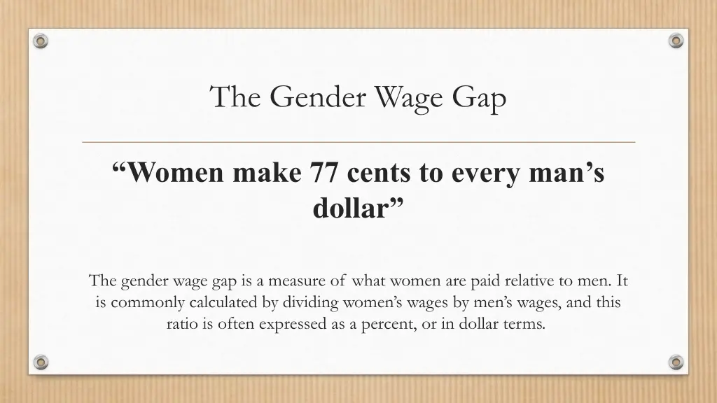 the gender wage gap 1