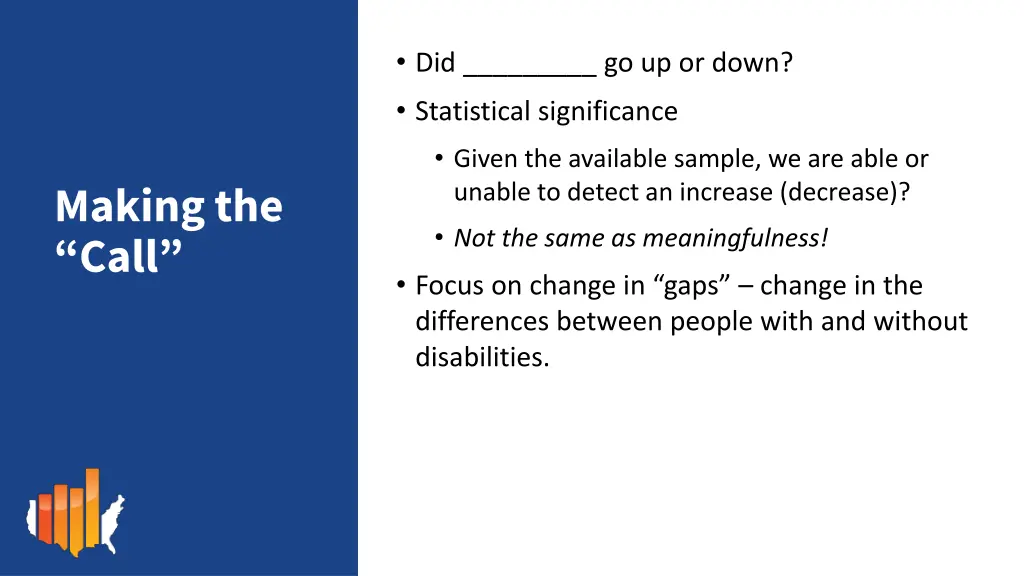 did go up or down statistical significance