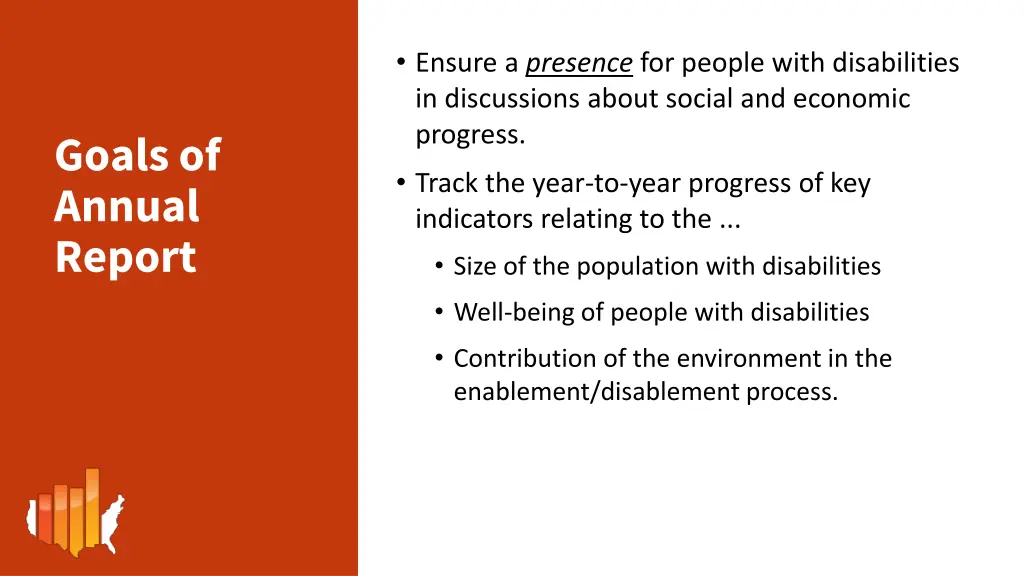 ensure a presence for people with disabilities