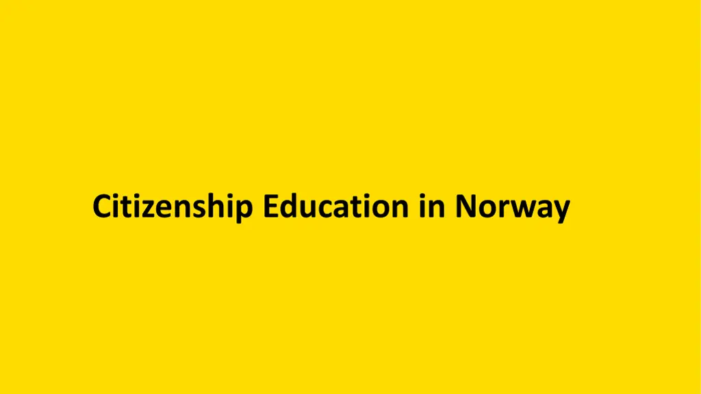 citizenship education in norway 1